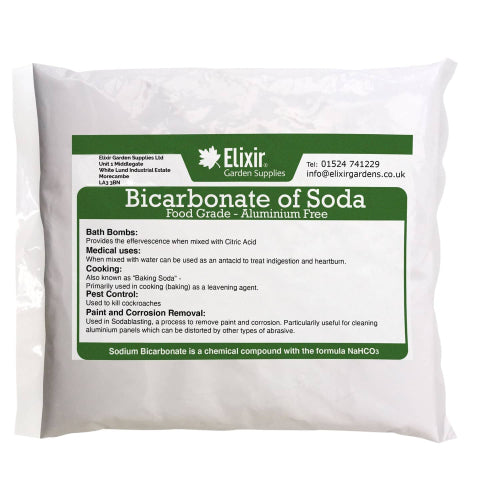 (10kg, Clear Bag) Elixir Gardens | Bicarbonate of Soda | 500g - 25kg | Supplied in a Bag or Tub