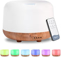 Diffuser 300ML Classic Design Aromatherapy Ultrasonic Air Vapouriser Essential Oil Diffusers Humidifier Scented Fragrance with Remote, Mist Modes, Automatic Off and 7 LED Lights for Home Office AZULON