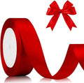 22M Ribbon for Gift Wrapping,20mm Wide Red Ribbon, Thick Fabric Gift Wrap Ribbons for Crafting,Halloween & Christmas,Wedding & Valentine's Day Decoration