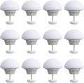 Yikki 12Pcs Mushroom Duvet Clips, Non-Slip Duvet Cover Clips to Keep Duvet in Place, Comforter Quilt Holder Fixator with One-Key Unlock for Blanket Bed Sheet Curtain Socks Mattress Covers (White)