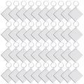 120Pcs Square Sublimation Keyring Blanks Set for DIY Keychain & Craft