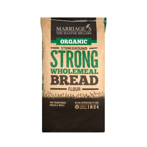 Marriages Organic Strong Brown Wholemeal Flour - 1x16kg