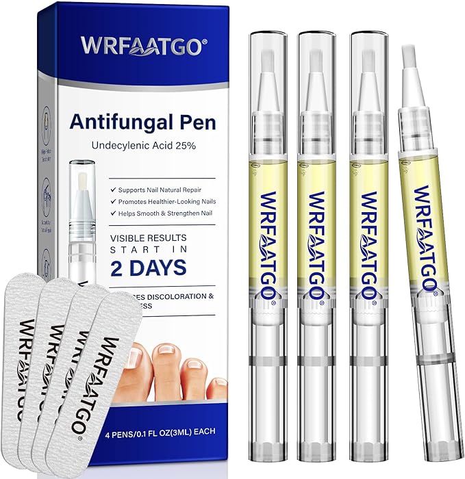 4PCS Nail Fungus Pen, Toenail Fungus Pen Treatment for Toenail & Fingernails, Toenail Fungus Treatment for Reduces Discolouration, Restoring Healthy Nail,Helps Improve Nail Appearance