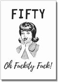 Funny 50th Birthday Card For Women, Wife, Mum, Men, Friend Turning 50, Fifty, Female Colleague