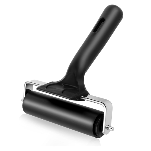 Rubber Roller,Brayer Rollers for Crafting 3.74inch Roller Black Printing Inking and Stamping