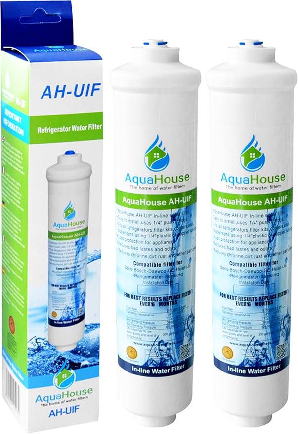 2X AquaHouse AH-UIF External Fridge Water Filter fits Samsung DA29-10105J & LG 5231JA2010B Fridge Freezers (Replaces External Filters only)