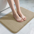 Yimobra Memory Foam Bath Mat, 43 x 61 cm, Soft and Comfortable, Super Water Absorption, Non-Slip, Thick, Machine Wash, Easier to Dry for Bathroom Floor Rug, Camel