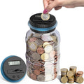 Pup Go Digital Saving Money Box UK Coins Automatic Counting, Large Capacity Transparent Money Jar with LCD Display, Piggy Bank for Kids, Money Tin for Adults, Ideal Coin Pot Gifts (Big Size)