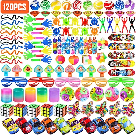 Party Bag Fillers for Kids, 120 PCS Bulk Party Toys Party Favors Party Bag for Children, Game Prizes, Stocking Pinata Fillers, Classroom Rewards, Easter Gifts for Birthday Party
