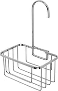 Croydex Shower Caddy Hanging Shower Storage - Hook Over Rack with No Drilling Required with Secure Self-Adhesive Pad Included, Rust Free Stainless Steel Bathroom Storage