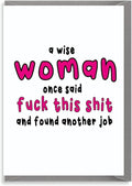 Funny Leaving Card for Women, Adult Humour, New Job, Office Banter, Rude Farewell, Work Colleague Goodbye, Hysterical Co-Worker Send-Off N25