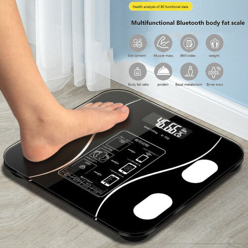 Digital Bathroom Scales Weighing Smart Body Fat BMI Monitor 180KG