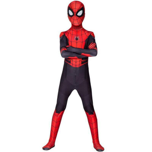 (Spiderman - Kids, 3-4 Years) Kids Boy Spider-Man Far From Home Red Black Spiderman Zentai Cosplay Show Costume