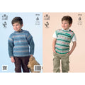 King Cole Splash Knitting Pattern 3716 Kids 22 - 28 Inches