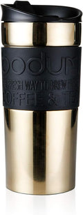 Bodum Vacuum Travel Mug, Flip Lid, Stainless Steel, Gold, 1 Count, 0.35 l (Pack of 1)