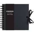 (Black, Medium (50 Paper Sheet)) MantraRaj Scrapbook 50/40 Kraft Paper Sheet DIY Scrapbooking Instax Mini Photo Journal Album for Wedding, Birthday, Gift Available in 3 Colors & Sizes