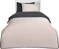 OHS 10.5 Tog Coverless Duvet Single - Reversible Quilted Bedding, Washable Microfibre Super Soft Warm Comfy for Camping, Black/Stone