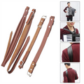 Leather Accordion Strap Waterproof Adjustable 16 Bass-120 Bass Universal Shoulder (Brown)