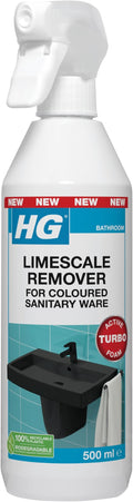 HG Limescale Remover, Colored Sanitary Ware, Powerful for Black Taps, Showers, Sinks 500 ml