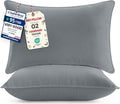 Utopia Bedding Pillows 2 Pack, (UK Standard, Grey) Hotel Quality Luxury Bed Pillow for Back, Stomach or Side Sleepers