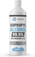 Isopropanol Alcohol IPA 99.99% 1L Disinfectant for Household, Hospitals, Office - Electronics, Stains, Grease, Glue and Paint Cleaner Easy Pour