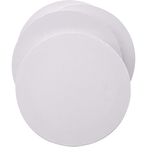 Exerz Artist Framed Canvas 4 Pack/Round Diameter 30cm/ 280GSM/ Pre-Stretched 100% Cotton/Blank/Triple Primed/Acid Free/Medium Grain/ 1.7cm Thick