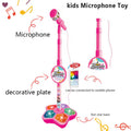 (pink) Karaoke Microphone with Stand - Brain-Training Educational Toy for Kids