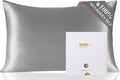 ZIMASILK 100% Mulberry Silk Pillowcase for Hair and Skin Health, Both Sides Premium Grade 6A Silk, Soft & Smooth, 600 Thread Count, with Hidden Zipper, 1pc (Standard 50x75 cm, Dark Grey)