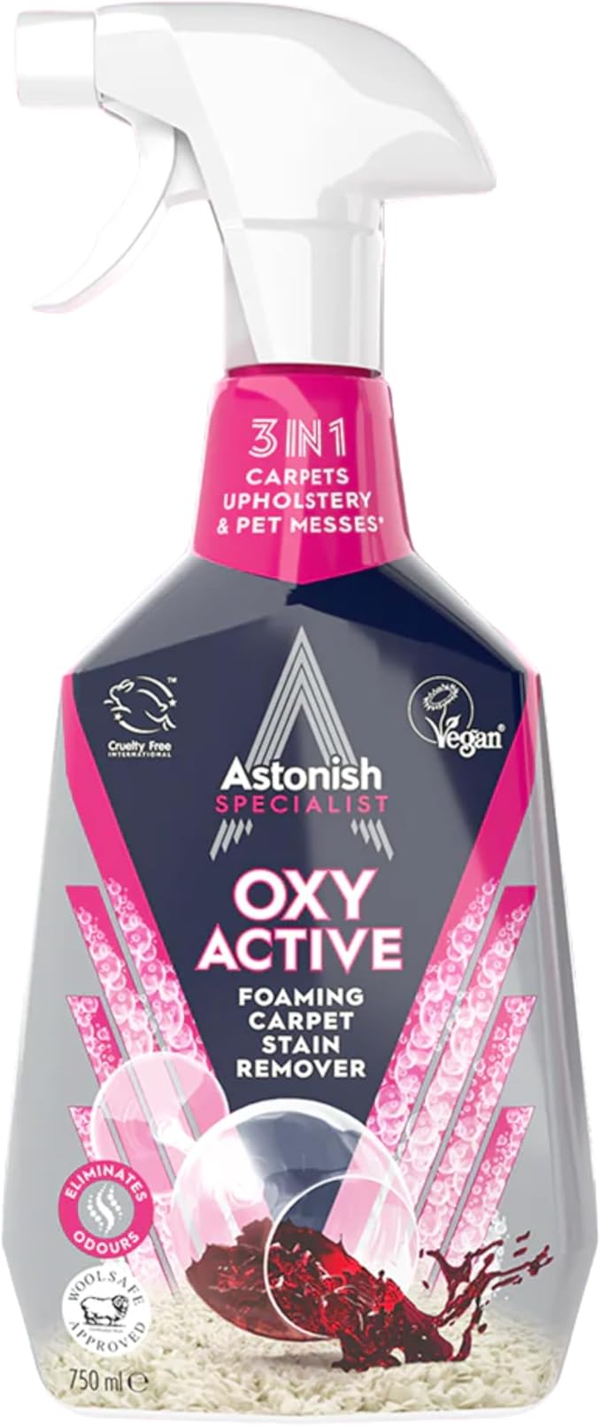 Astonish Oxy Active foaming carpet stain remover 750ml
