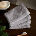 Catherine Lansfield Quick Dry Cotton Face Cloth 4 Pack Grey