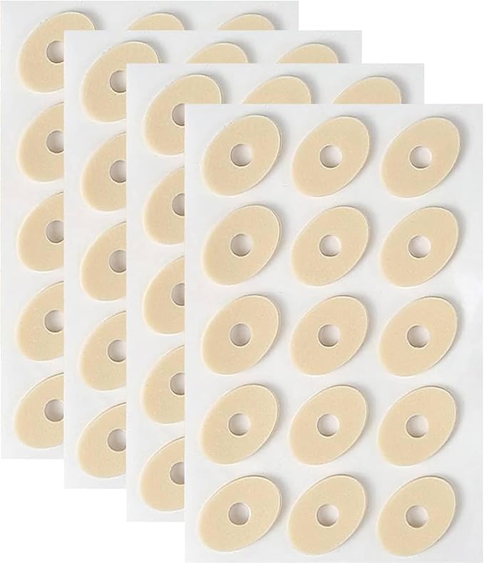 60 Pcs Corn Cushions for Feet, Self Adhesive Callus & Corn Plasters - Soft Latex Foam Pads - Waterproof Oval Shaped Toe & Foot Protectors - Suitable for Foot & Heel Pain Relief