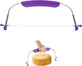 Professional Cake Leveller Cutter 10 Inch Adjustable Stainless Steel Wire Cake Slicer Cutter for Leveling & Slicing Kitchen Baking Tools for Birthday Layer (27CM Purple)