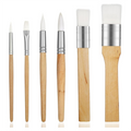 Art Paint Brushes Set 6Pieces Wooden Paintbrushes for Artists Adults Kids Body Face Painting,Acrylic Painting Watercolor