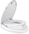 CROWNSHOP Family Toilet Seat Soft Adjustable Soft Close Toilet Seat Potty Training with 360 Degree Adjustable Hinges for Toddlers Adults