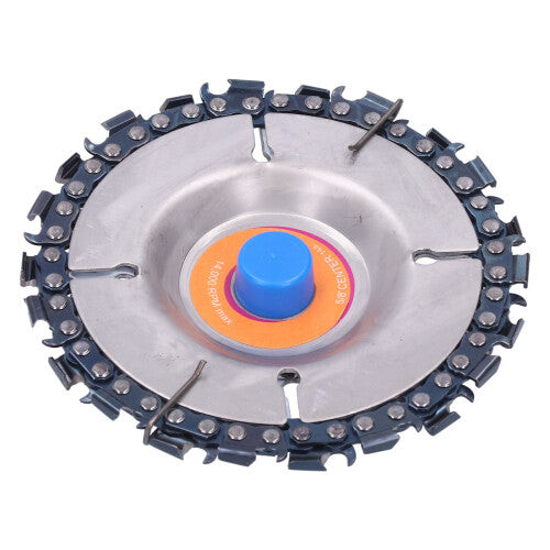 4in Wood Carving Chain Disc - 22 Teeth, Stainless Steel, Angle Grinder Accessory for Wood Shaping & Engraving