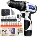 Cordless Drill and Screwdriver Set Power Drill Driver Set Compact & Portable Drill Kit with Battery and Quick Charge, Carry Case, 23 Piece Accessories