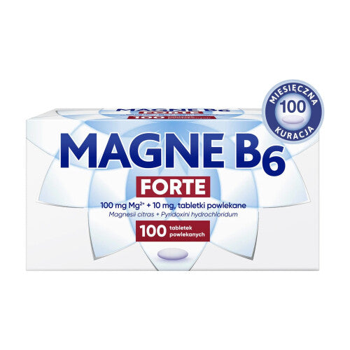 Magne B6 Forte 100 mg + 10 mg, 100 coated tablets