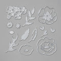 (only cutting dies) Carrep Peaceful Moments Stamp Set and Coordinating Poppy Moments Dies Layered Die-cut Poppies, Leaves For DIY Scrarpbooking Paper Card
