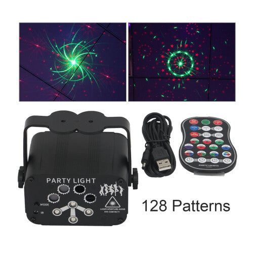 Stage Light With 128 Patterns Sound RGB Party Disco Dance Active Laser