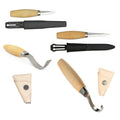 Mora wood carving chisel hook + sheath pack 163/164/106/120 Morakniv spoon bowl