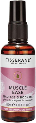 Tisserand - Muscle Ease - Massage and Body Oil - Ginger, Lemongrass and Rosemary - 100% Natural Pure Essential Oils - 100ml
