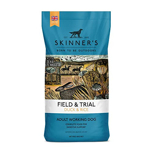 Skinner?s Field & Trial Duck & Rice ? Complete Dry Adult Dog Food, Sensitive, Hypoallergenic, For Active Dogs, 15kg