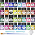 Roizefar Mica Powder, 32 Colours x 5 g Pearlescent Epoxy Resin Pigment Metallic Powder for Soap Paint, Jewellery Making, Nail Polish, Epoxy Resin, Candle Making, Bath Bombs, Slime