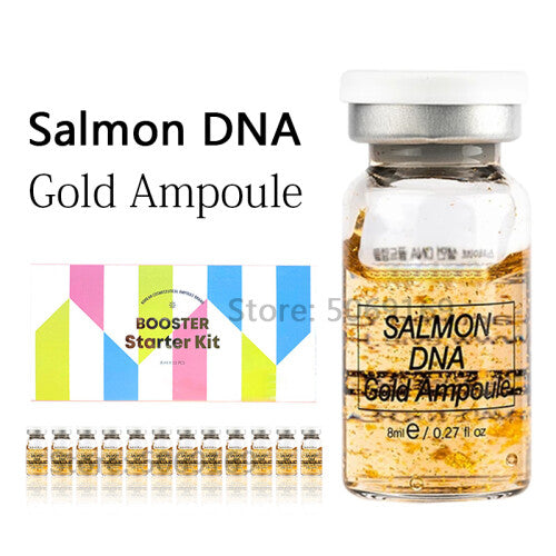 (12pcs Salmon DNA) 8ml BB Cream Glow Ampoule Essence Kit Woman&Man Facial Niacinamide/Salmon DNA Foundation Moisturizing Skin Care Beauty
