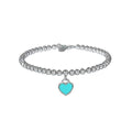 (green, 18cm) Tiffany Bracelet 925 Sterling Silver Bracelet Fashion Cute Retro All Match Jewelry Trend Bracelet