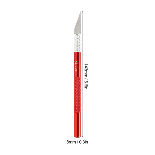 Carving Art Knife Red Stainless Steel Woodworking Scalpel Blade DIY Phone Repair Tool