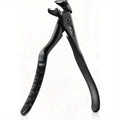 (Black) Ergonomic Long Handle Nail Clipper for Seniors - Thick Toenail & Fingernail Trimmer with Catcher, 0.6" Wide Jaw, German Stainless Steel Blades