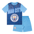 (Navy Blue, 10-11 Years) Manchester City Boys Pyjamas Short Kids Official Football Gift