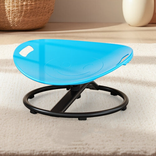(Blue) Ergonomic Sensory Spinner Chair - Wave Motion Design, Non-Slip Base, Durable Plastic, Ideal and Rehabilitation Spaces