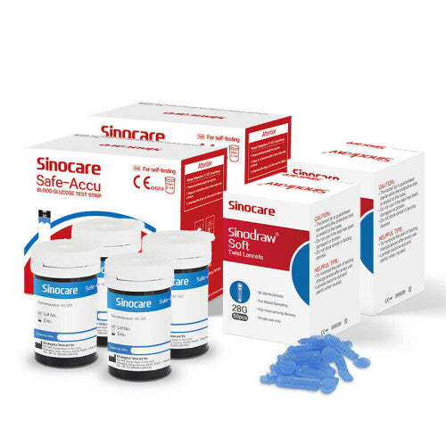 (Safe Accu 50Pcs Strips & Lancets) Safe Accu 50/100 Pcs Test Strips & Lancets